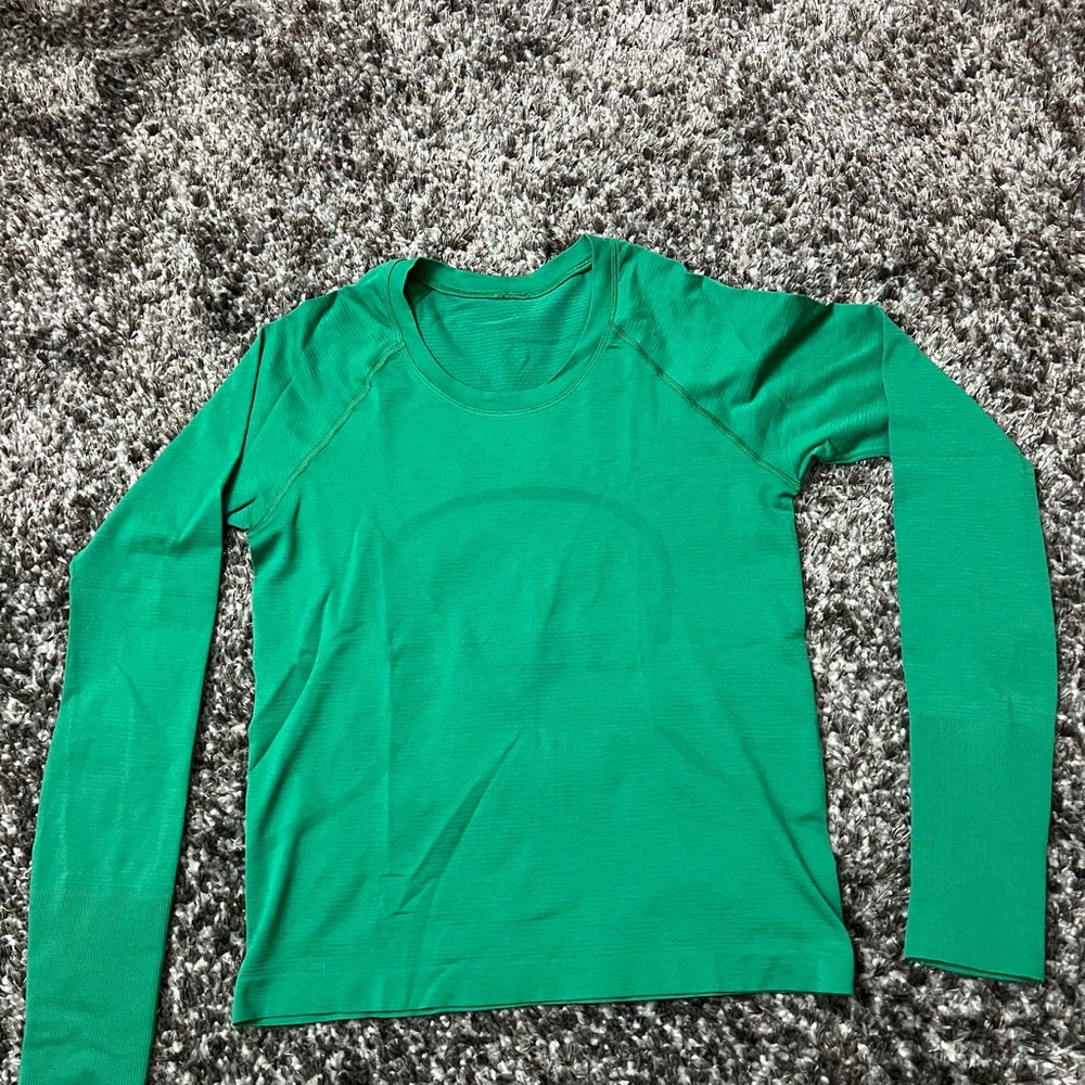 Lululemon Athletica Vibrant Green Long Sleeve Tee